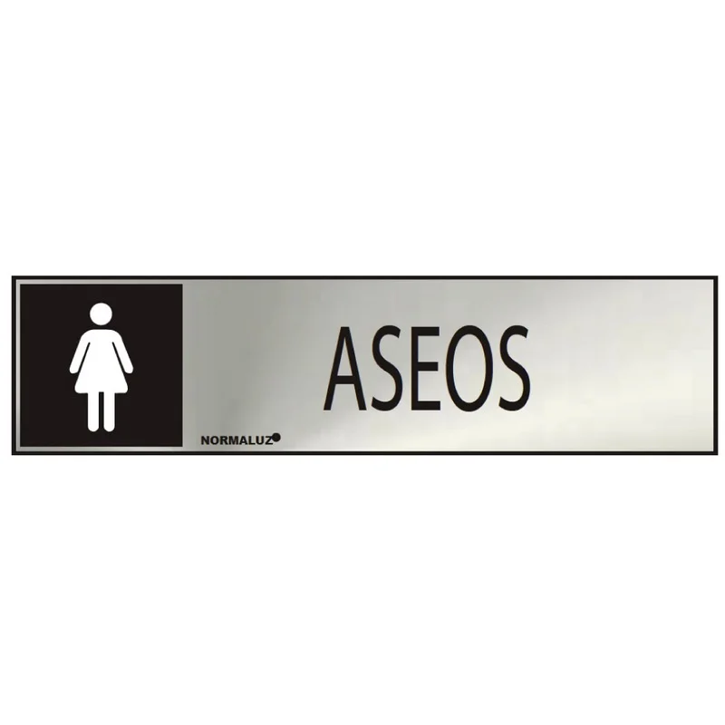Sinal Informativo Wc Mulher (Inox Adesivo 0.8mm)