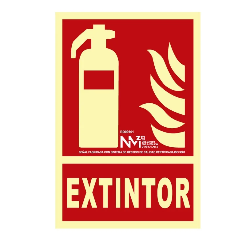 Sinal de Extin&ccedil;&atilde;o Extintor Classe B (Pcv 0.7mm)