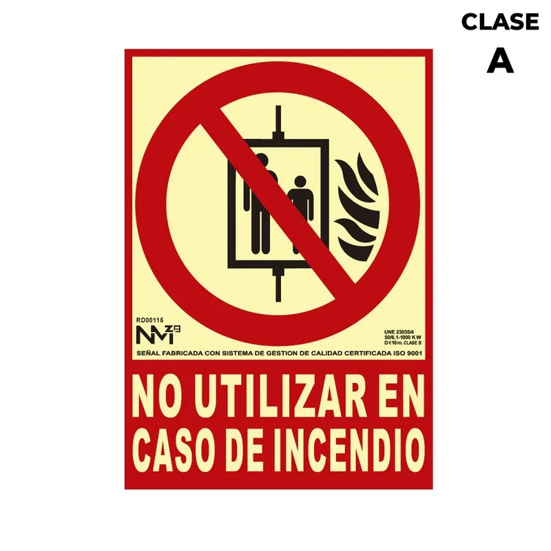Sinal de Extin&ccedil;&atilde;o N&atilde;o Utilizar em Caso de Inc&ecirc;nd.