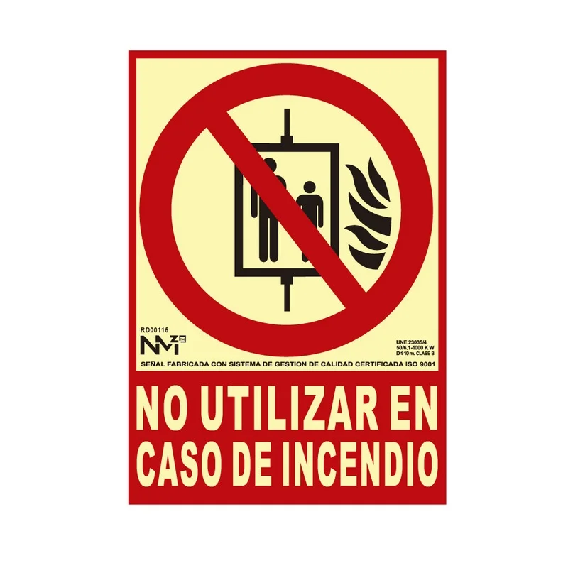 Sinal de Extin&ccedil;&atilde;o N&atilde;o Utilizar em Caso de Inc&ecirc;nd.