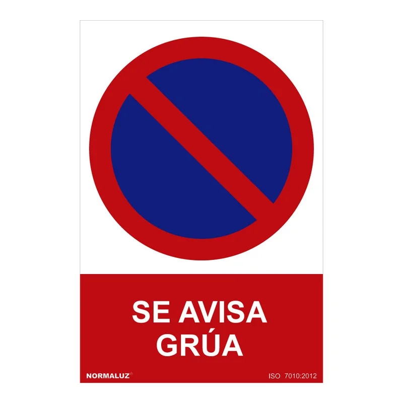 Sinal Proibido 'avisa-Se a Grua' (Pvc 0.7mm) 30x40