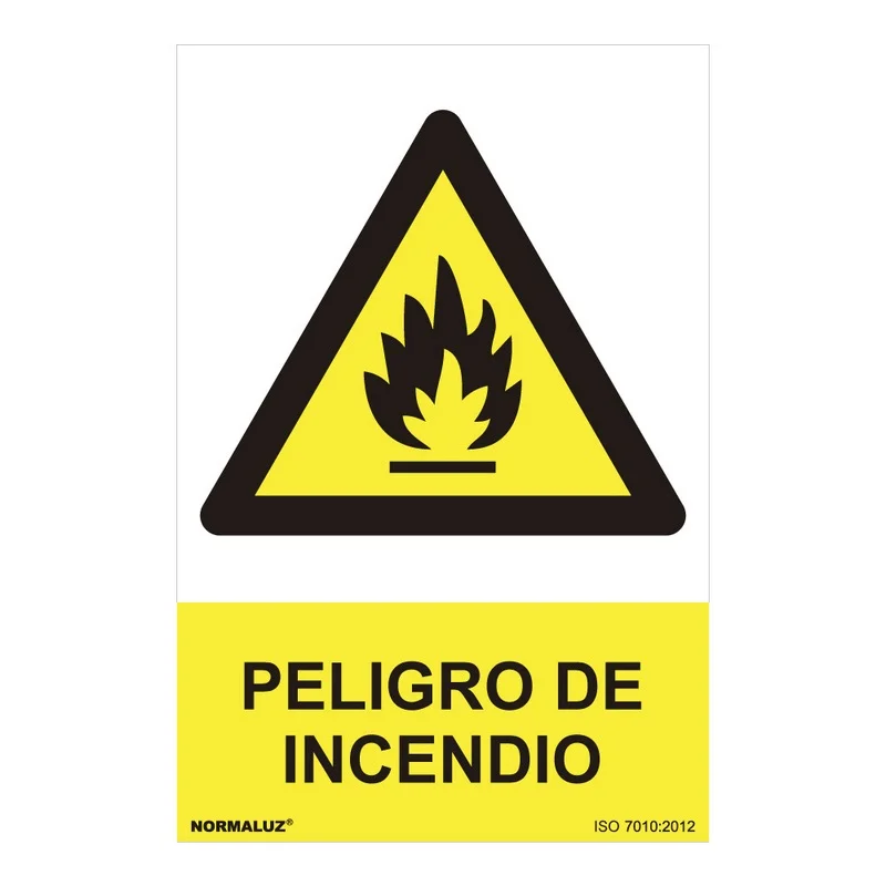 Sinal Perigo 'perigo de Incendio' (Pvc 0.7mm) 30x4