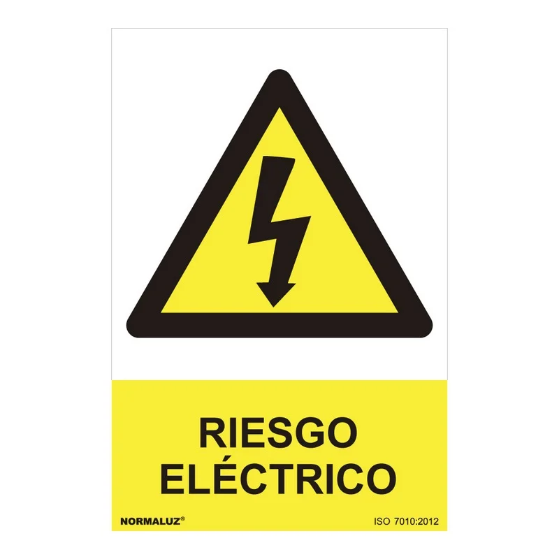 Sinal Perigo Risco Eletrico (Pvc 0.7mm) 30x40cm