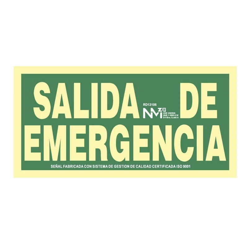 Sinal de Evalua&ccedil;&atilde;o Saida de Emergencia (Pvc 1mm) .