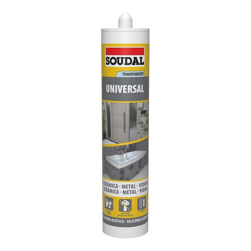 Silicone Universal Transl&uacute;cido 280ml 103183 Soudal.