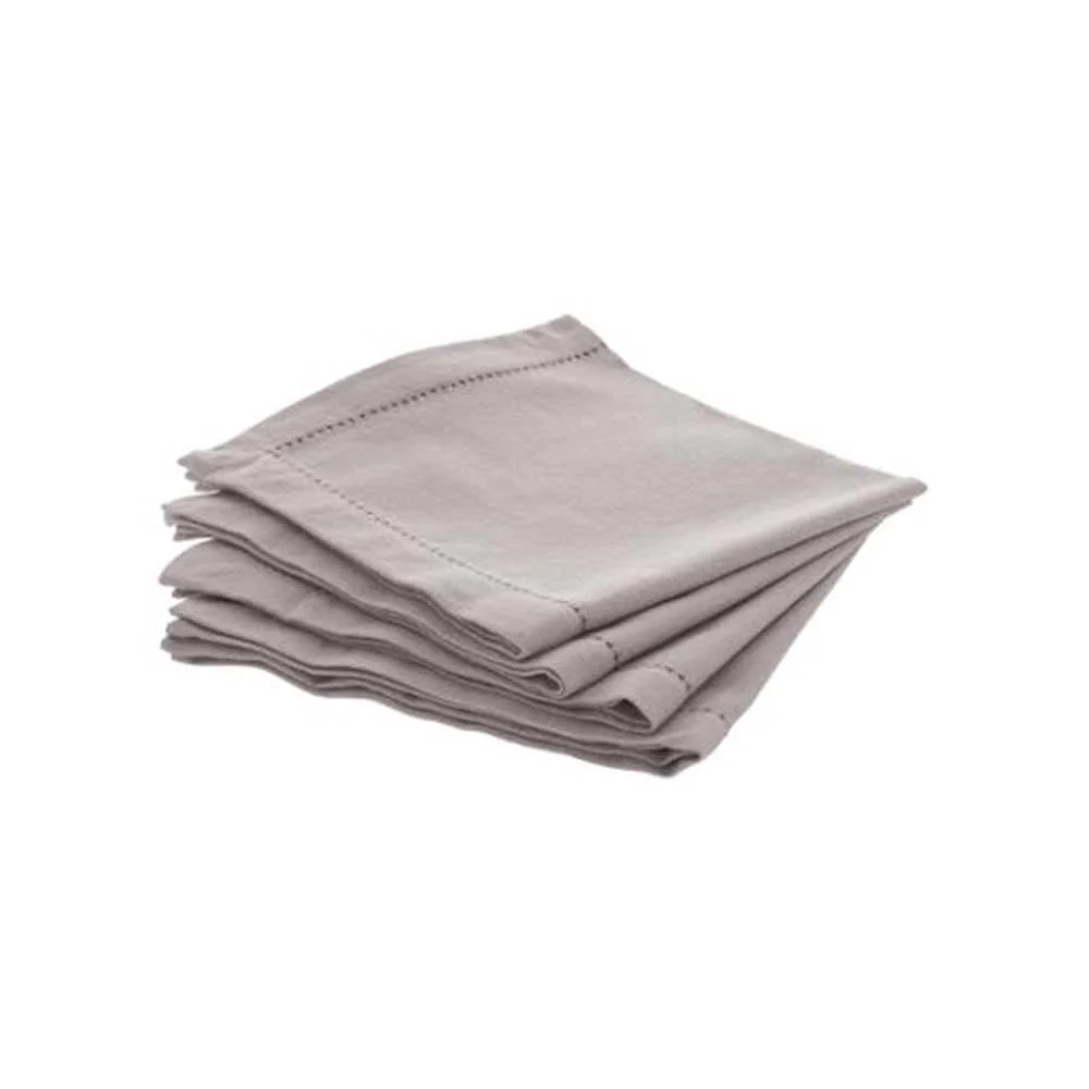 Pack 4 Guardanapos de Algod&atilde;o Cor Topo 40x40cm