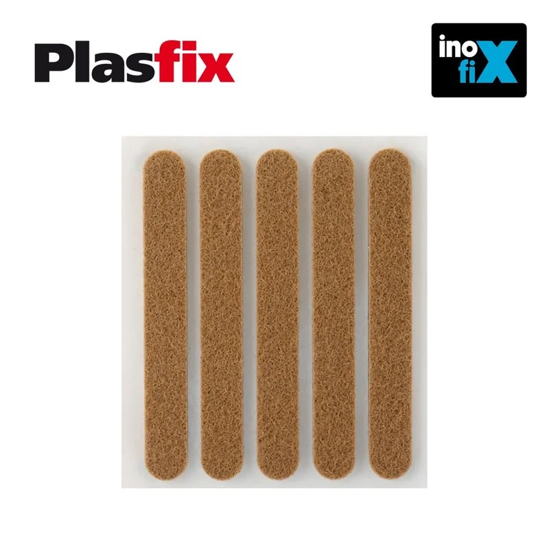 Pack 5 Feltros Adesivos Sinteticos Castanho 95x12mm Plasfix Inofix