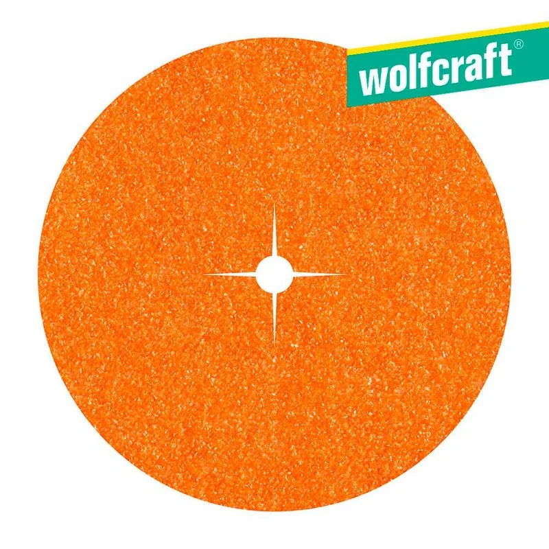 Pack 10 Discos de Papel Abrassivo de Corindon Grao 120 &Oslash;125mm 2003000 Wolfcraft
