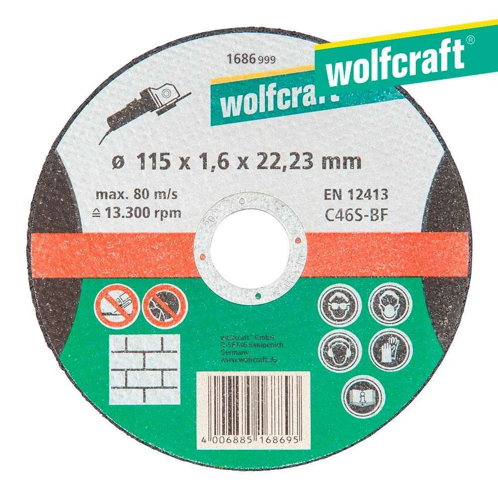Disco de Corte de Precis&atilde;o para Pedra &Oslash;115x1,6x22,23mm 1686999 Wolfcraft