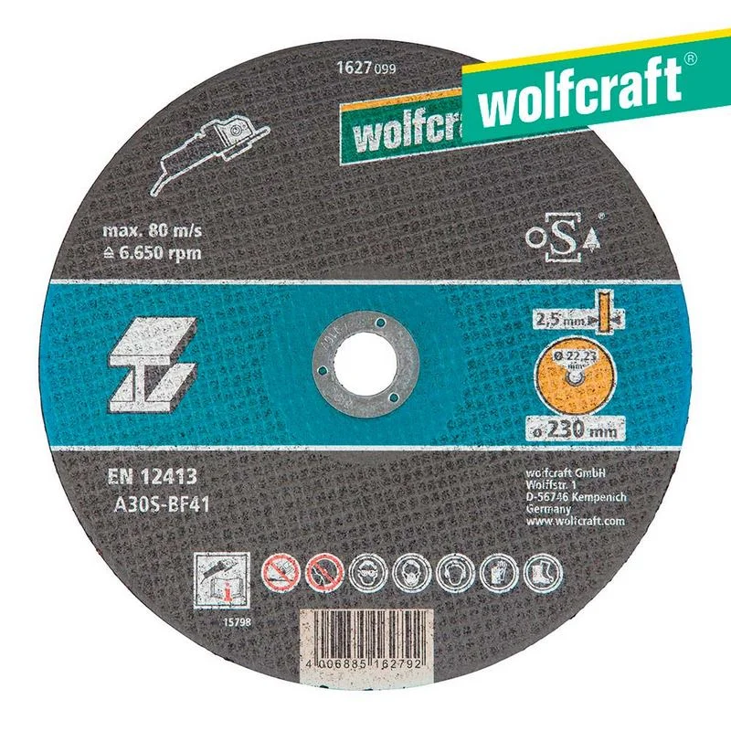 Disco De Corte Para Metal &Oslash; 230 X 2,5 X 22,23Mm. W