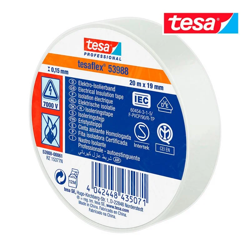 Fita Isolante Homologada Branca 20M X 19Mm 53988 T