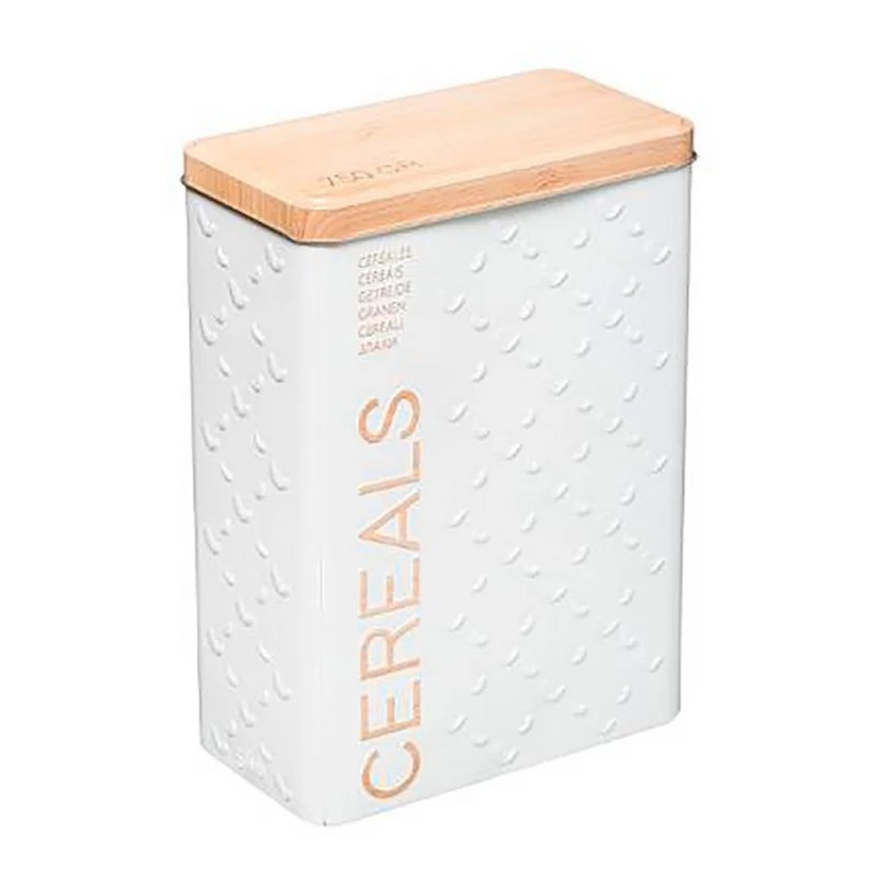 Caixa Metalica Para Cereais 750Gr Mod. Scandi Natu
