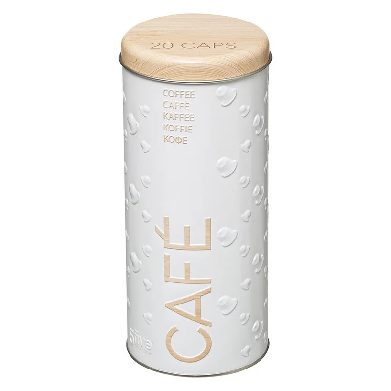 Caixa Metalica para Capsulas de Cafe Modelo Scandi Nature