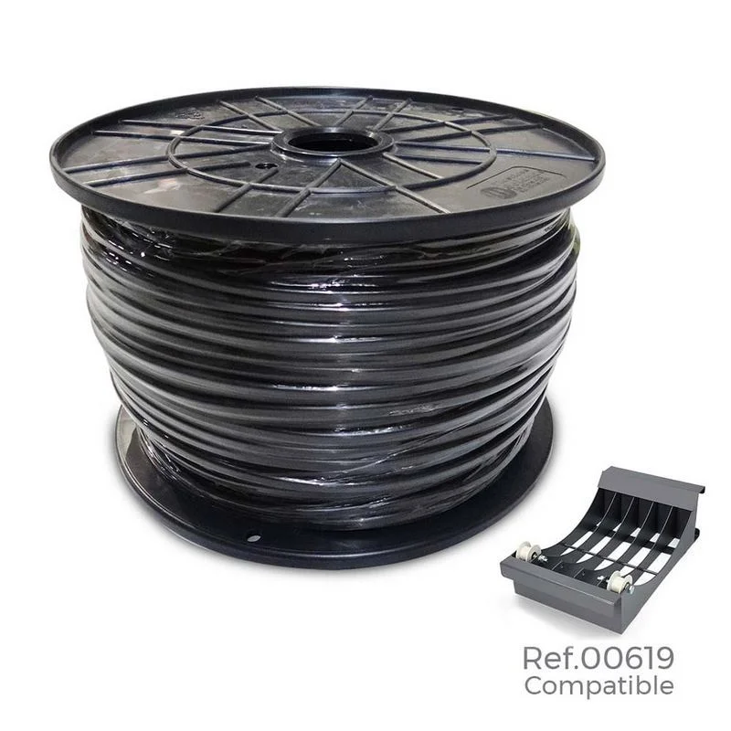 Rolo de Cabo Acrilico 3x4mm Preto 0,61kv Bobine 1.