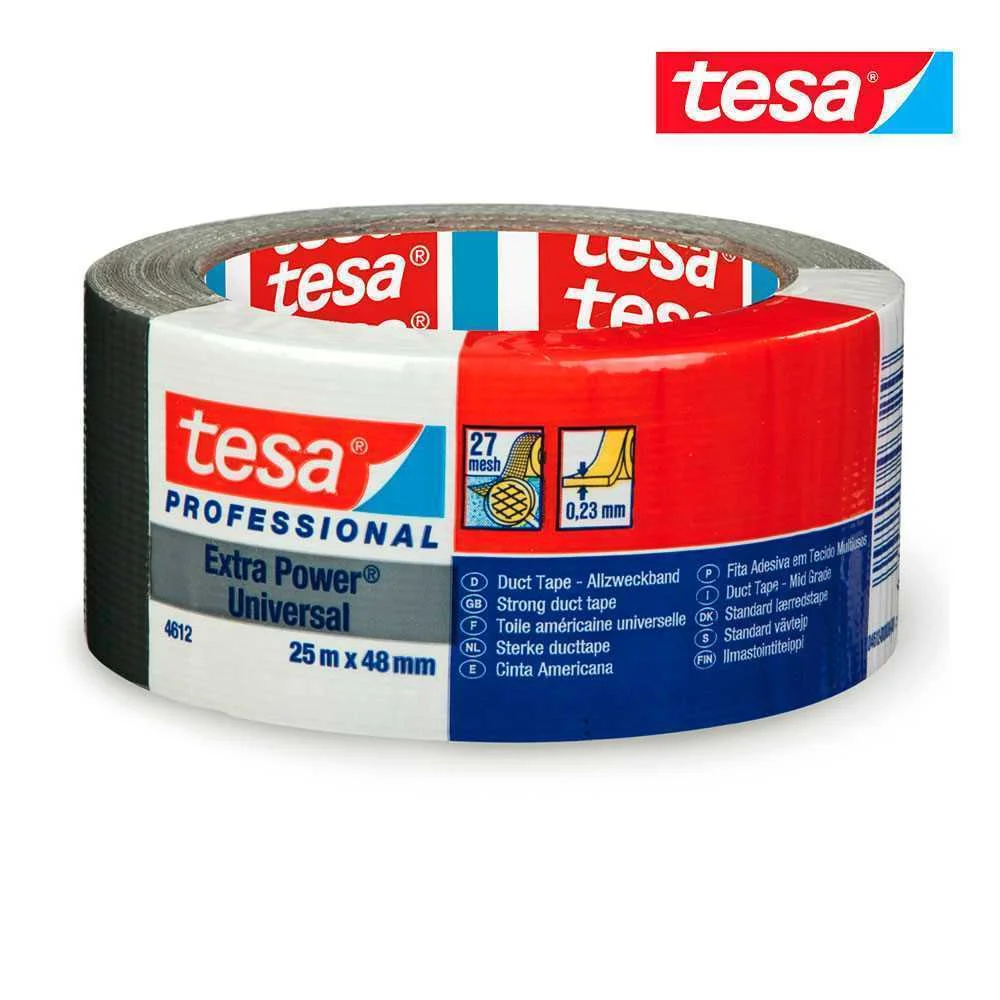 Fita Americana Preta 25m X 48mm 4612 Tesa