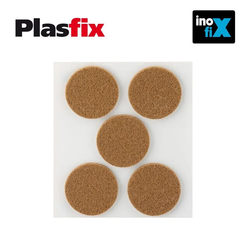 Pack 5 Feltros Adesivos Sinteticos Castanho &Oslash;34mm Plasfix Inofix
