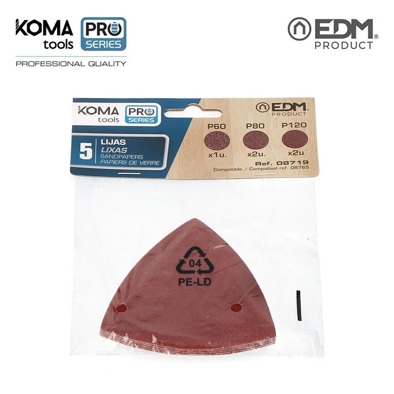 Pack 5 Lixas para 08765 Koma Tools