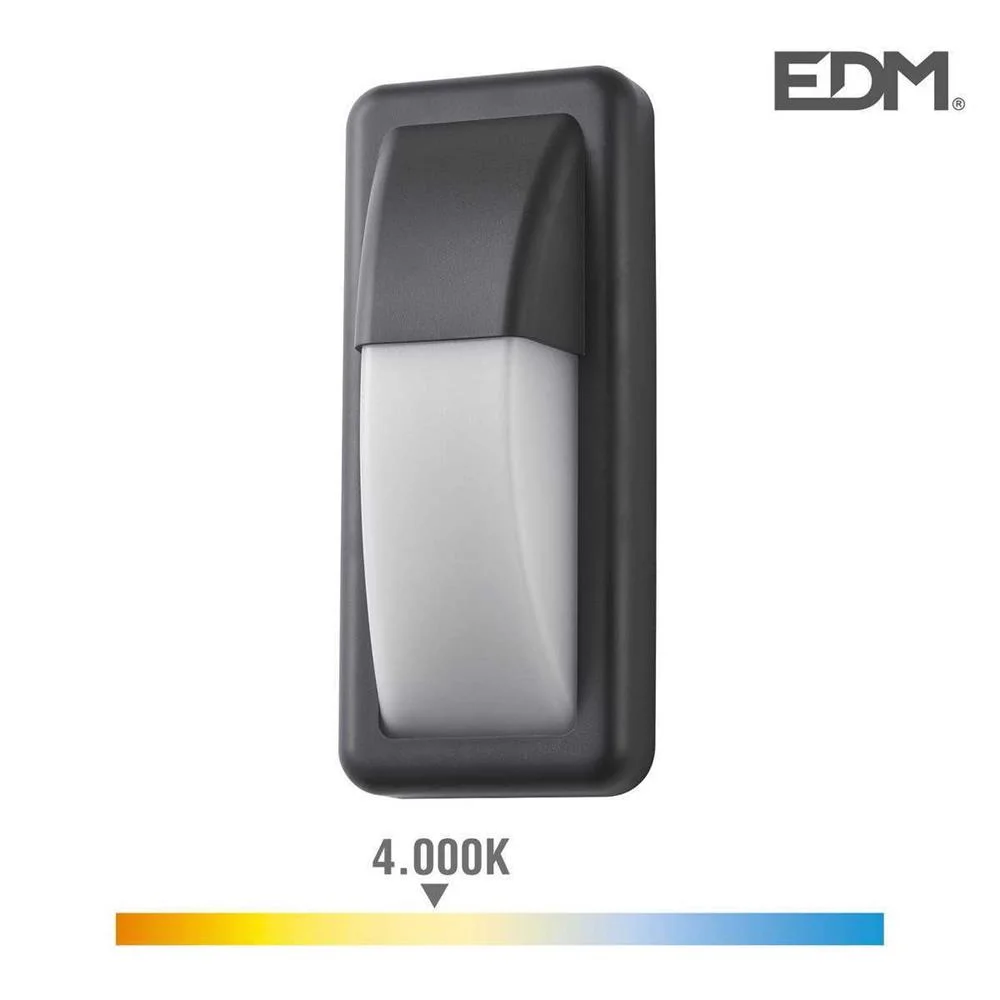 Aplique LED 6w 200lm 4000k Luz Dia Ip65 Ret&acirc;ngular Vertical Edm