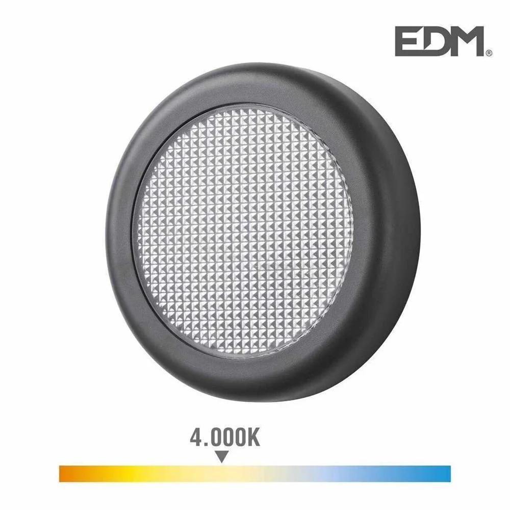 Candeeiro de Parede LED 6w 450lm 4000k Luz Dia Ip65 &Oslash;14x2,8cm Redondo Edm