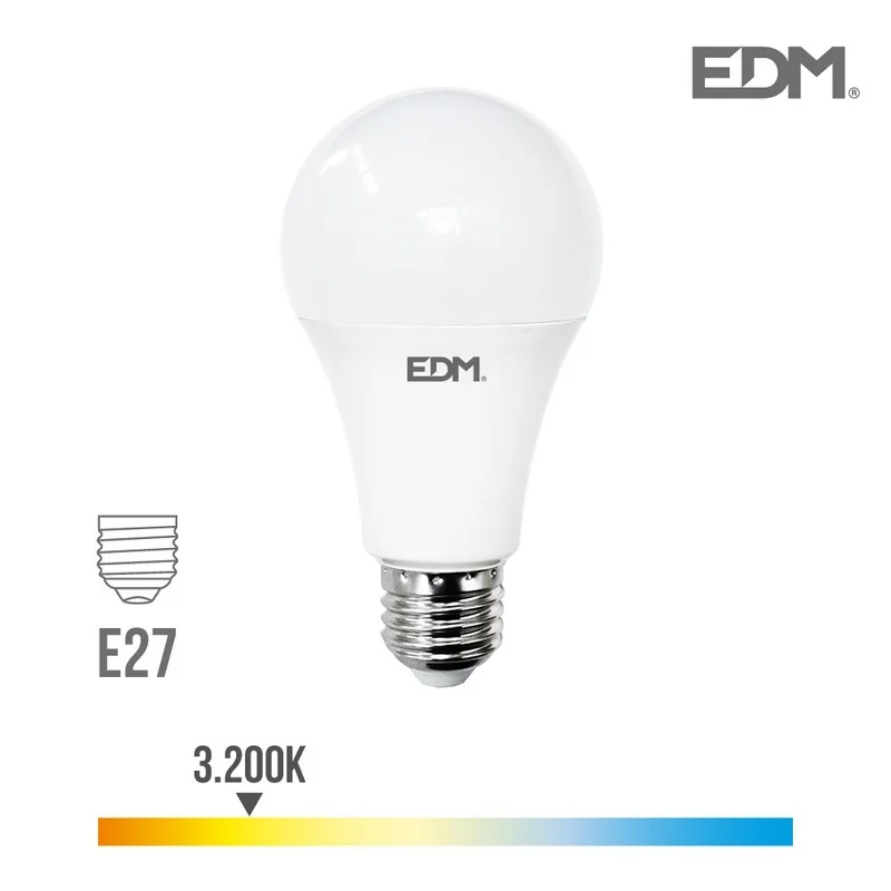 L&acirc;mpada de LED Standard E27 24w 2700lm 3200k Luz Quente &Oslash;7x13,6cm Edm