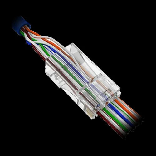 Conector Rj45 para Cravar - Categoria Especial 5 - Abertura Frontal para Facilitar a Instala&ccedil;&atilde;o - 8p