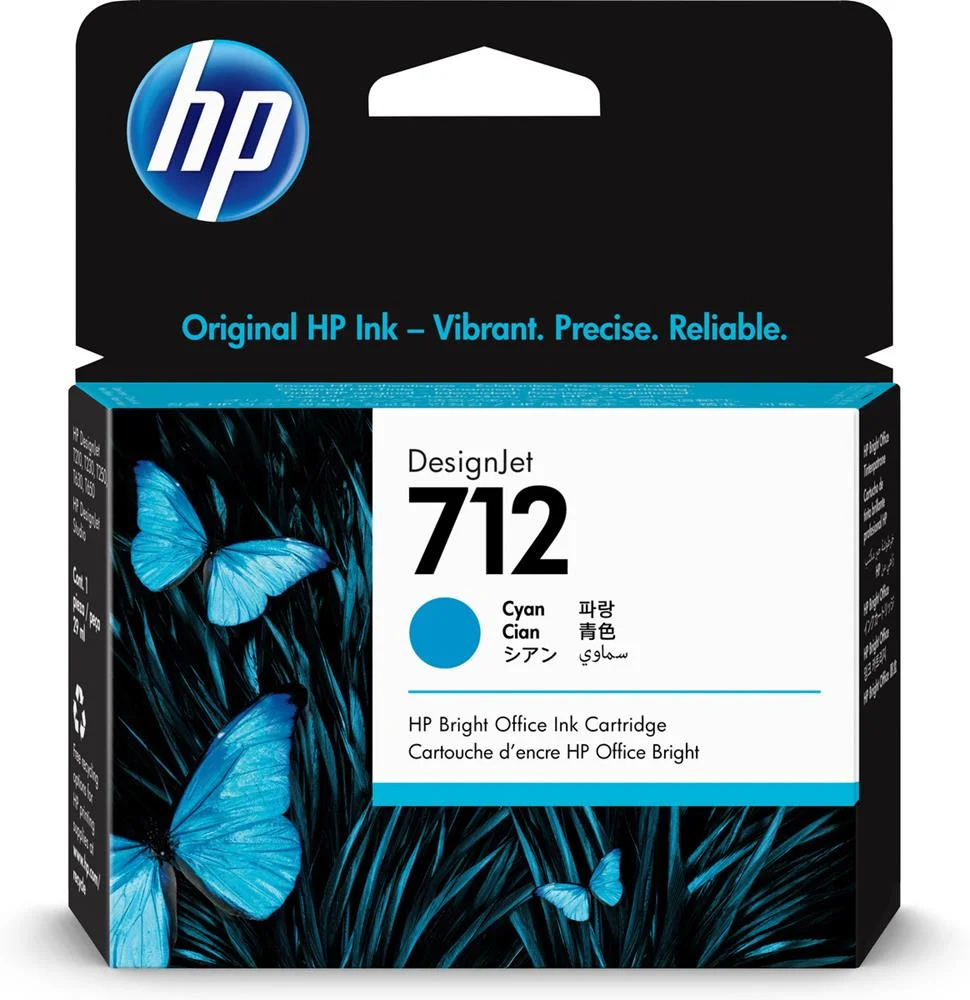 Hp Ink Cartridge 3ed67a Standard Capacity No. 712 Cyan