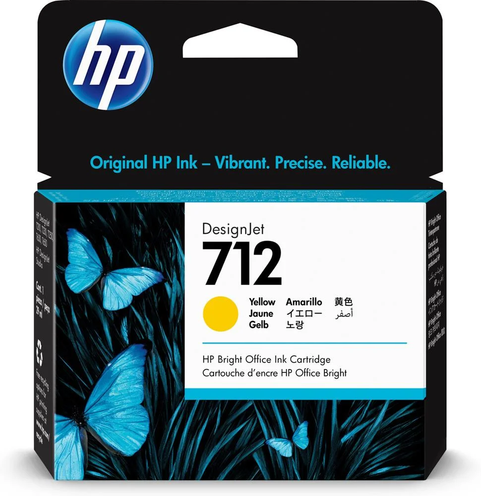 Tinta&acirc; Hp 712 Amarillo