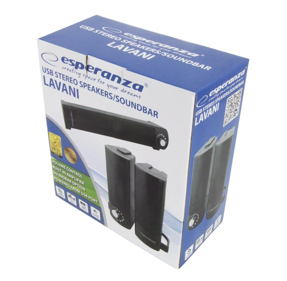 Colunas Pc 2.0 2x2.5w Usb - Esperanza