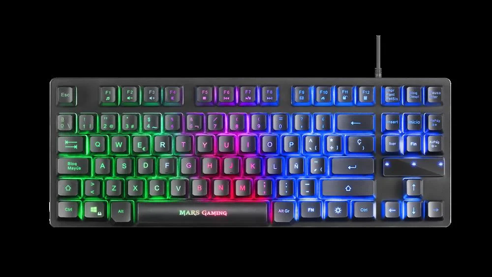Teclado e Rato para V&iacute;deojogos Mars Gaming Mcptkles 3200 Dpi RGB Preto (Espanhol) 