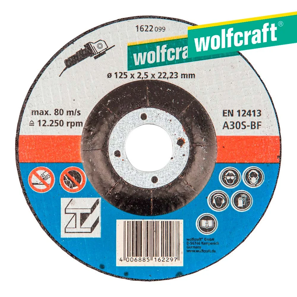 Disco de Corte para Metal&oslash;125x2,5x22,23mm 1622099 Wolfcraft