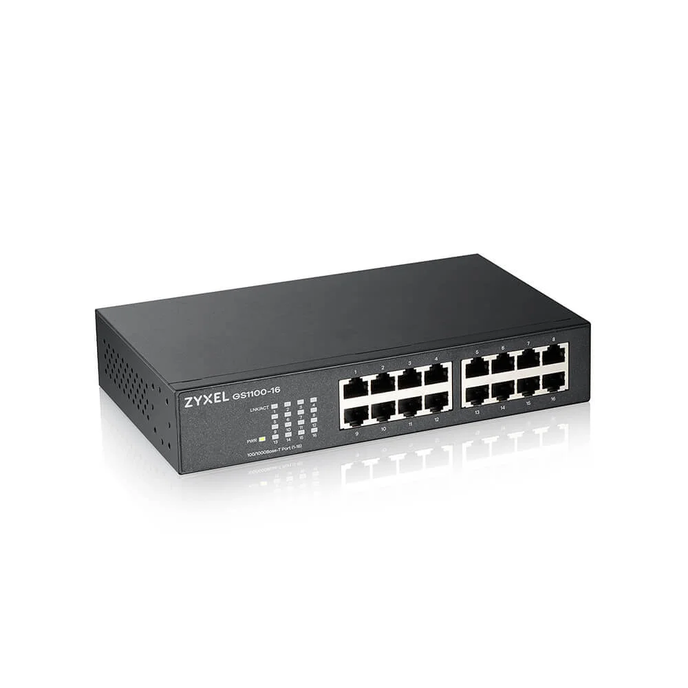 Switch Unmanaged 16 Portas Gigabit Ethernet 10/100/1000 - Zyxel