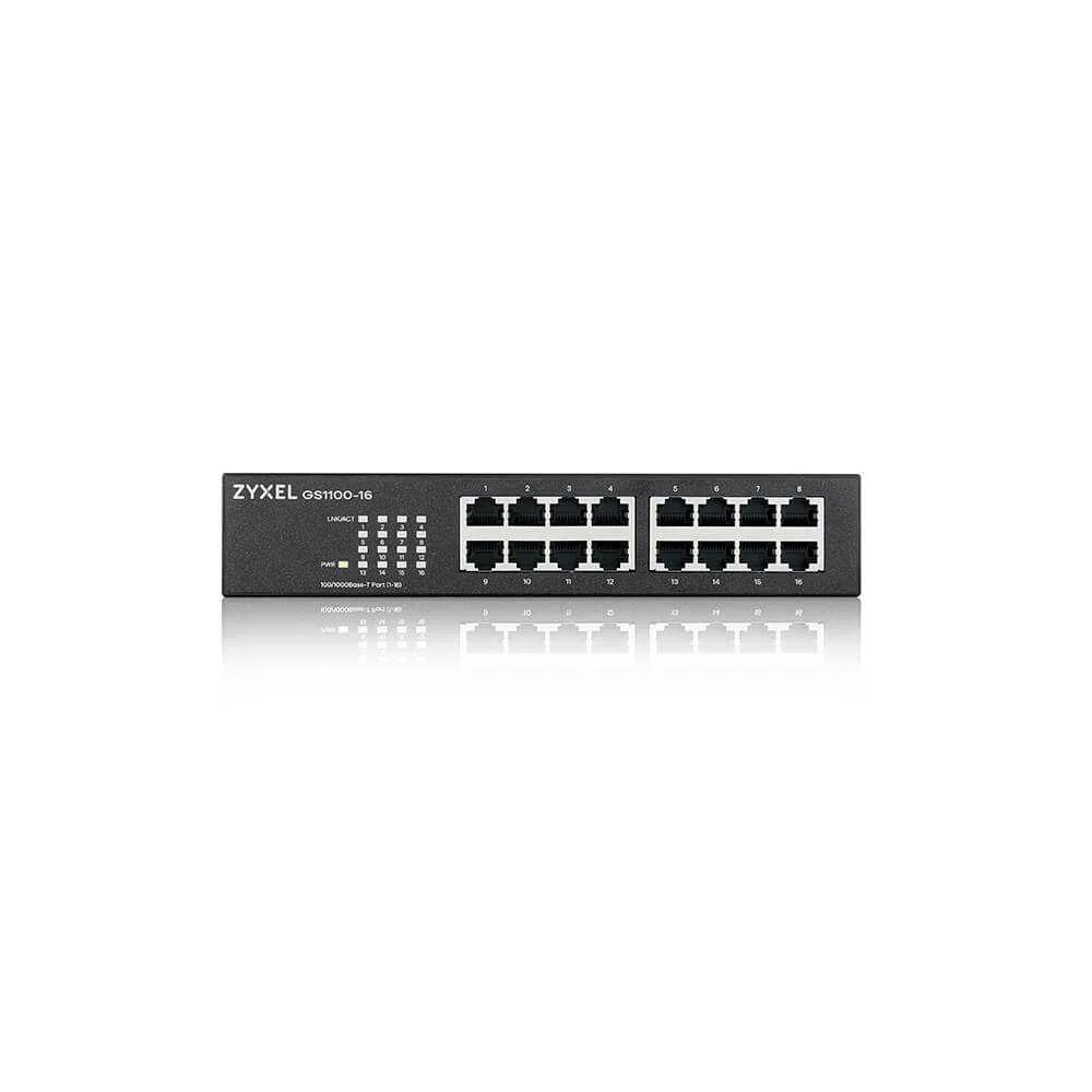 Switch Unmanaged 16 Portas Gigabit Ethernet 10/100/1000 - Zyxel