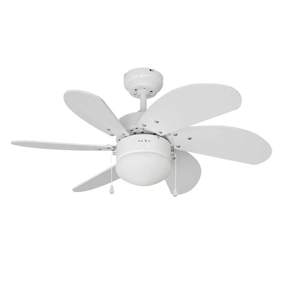 Ventoinha de Teto Modelo Aral Branco 50w  Aspas .