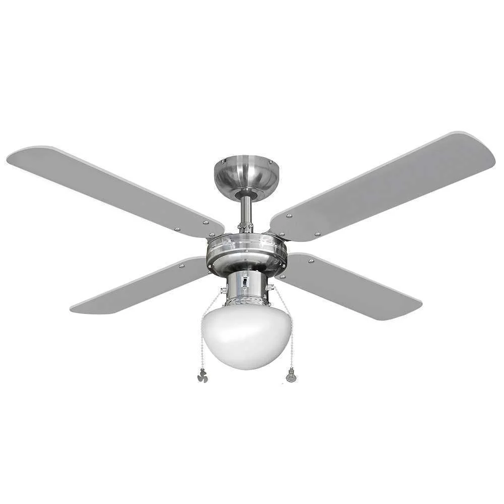 Ventoinha de Teto Modelo Caribe Cromado 50w   As.