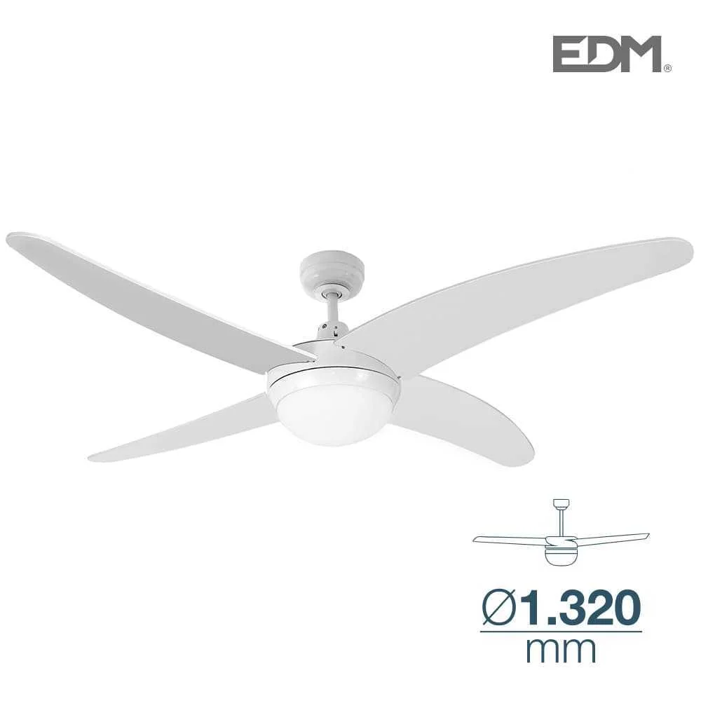 Ventoinha de Teto Modelo Caspio Branco 60w  Aspa.
