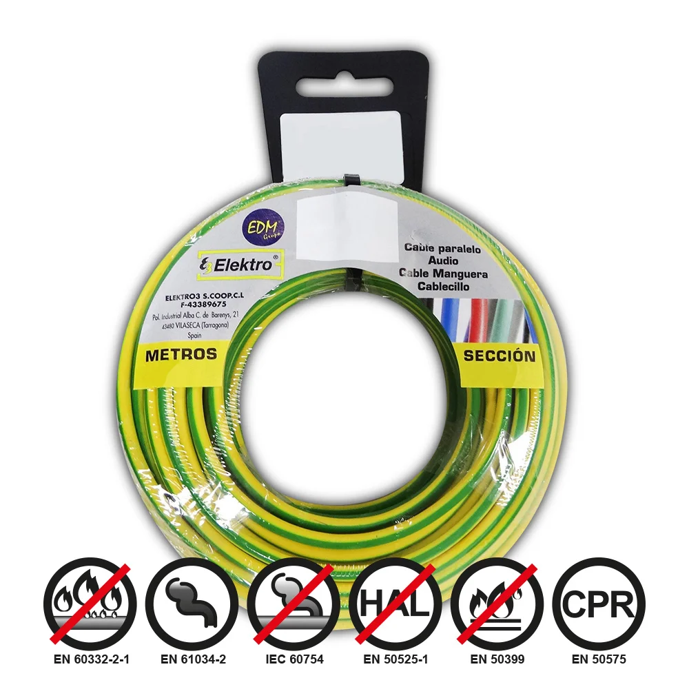 Rolo de Cabo  4mm Bicolor 50mts. Livre-Halogenios