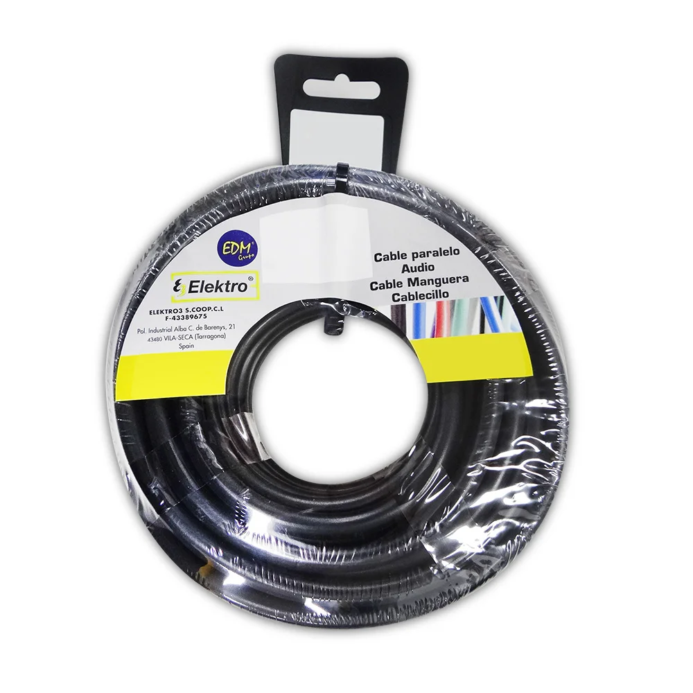 Rolo de Cabo Acril. Preto 2x1mm  50mts.