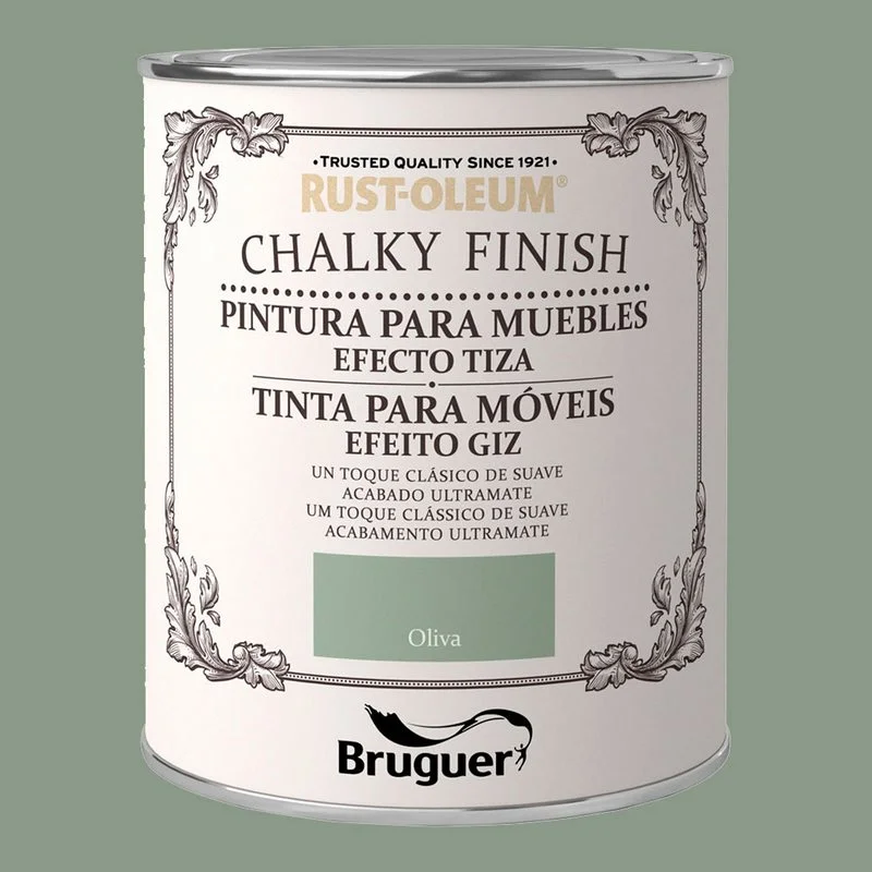 Rust-Oleum Chalky Finish M&oacute;veis Oliva 0,75l Brugu.