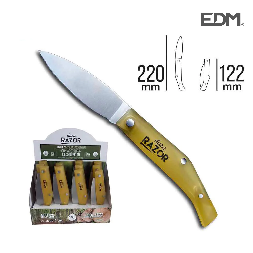 Navalha com Cabo de Pl&aacute;stico de 220mm    Edm    E.