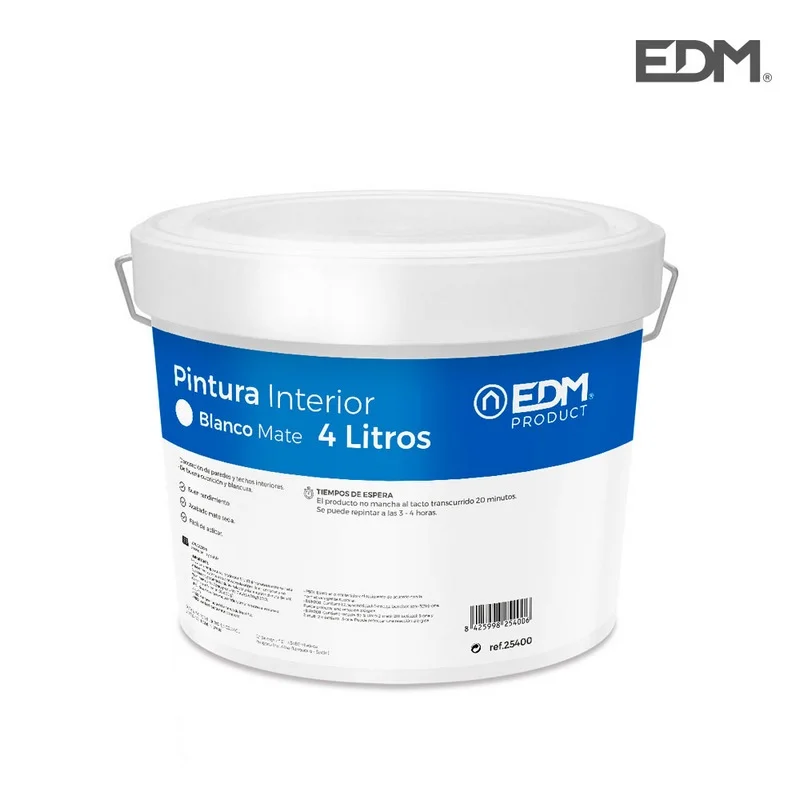 Pintura Pl&aacute;stica Mate Interior Brancaq 4l Edm