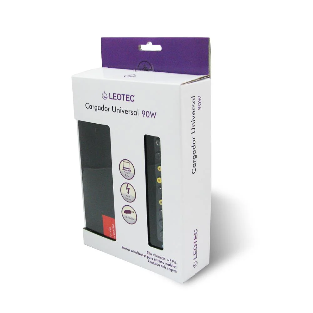 Carregador port&aacute;til LEOTEC UNIVERSAL 90W