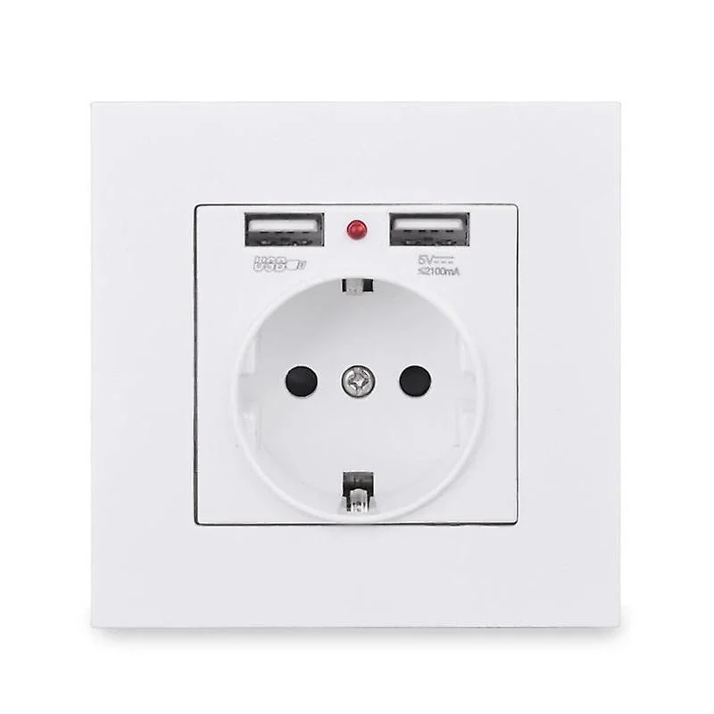 Tomada El&eacute;trica De Encastrar C/2 Usb 5vdc 2.1a
