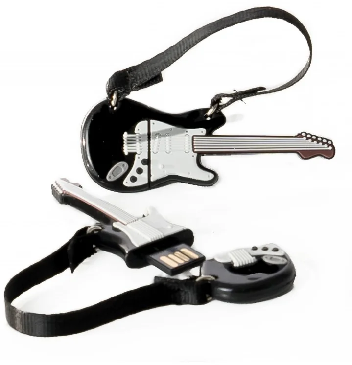 Pendrive 32gb Tech One Tech Guitarra Black   Whit.