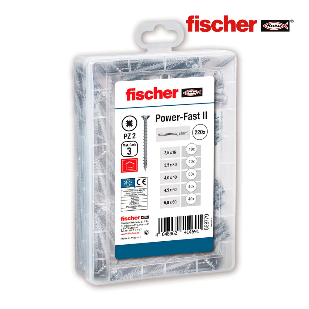 Pack 220 Parafusos Surtidos Fpfii Misterbox 558779 Fischer