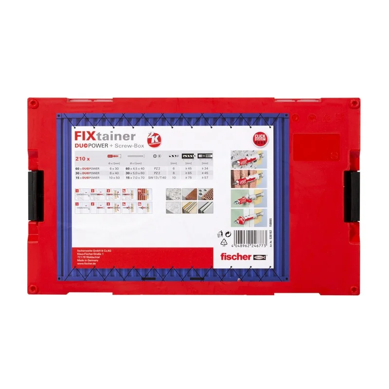 Caixa Fixtainer Duopower 6/8/10+ Parafusos - 210 U