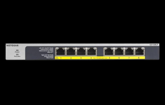 Netgear Gs108lp, N&atilde;o-Gerido, Gigabit Ethernet (10.