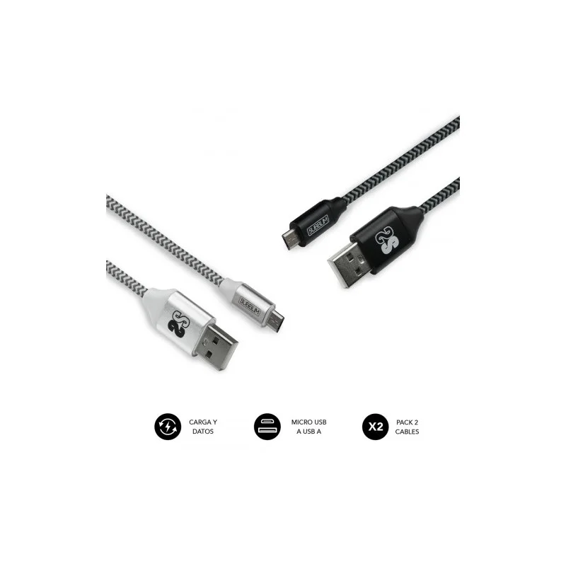 Pack 2 Cabos Subblim Usb - Micro Usb (2.4a) 1m