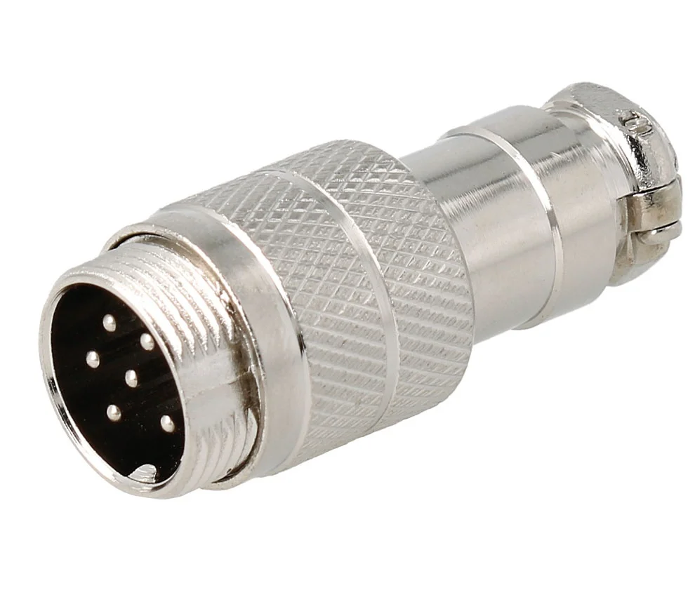 Conector De Microfone A&eacute;reo Macho De 6 Pinos