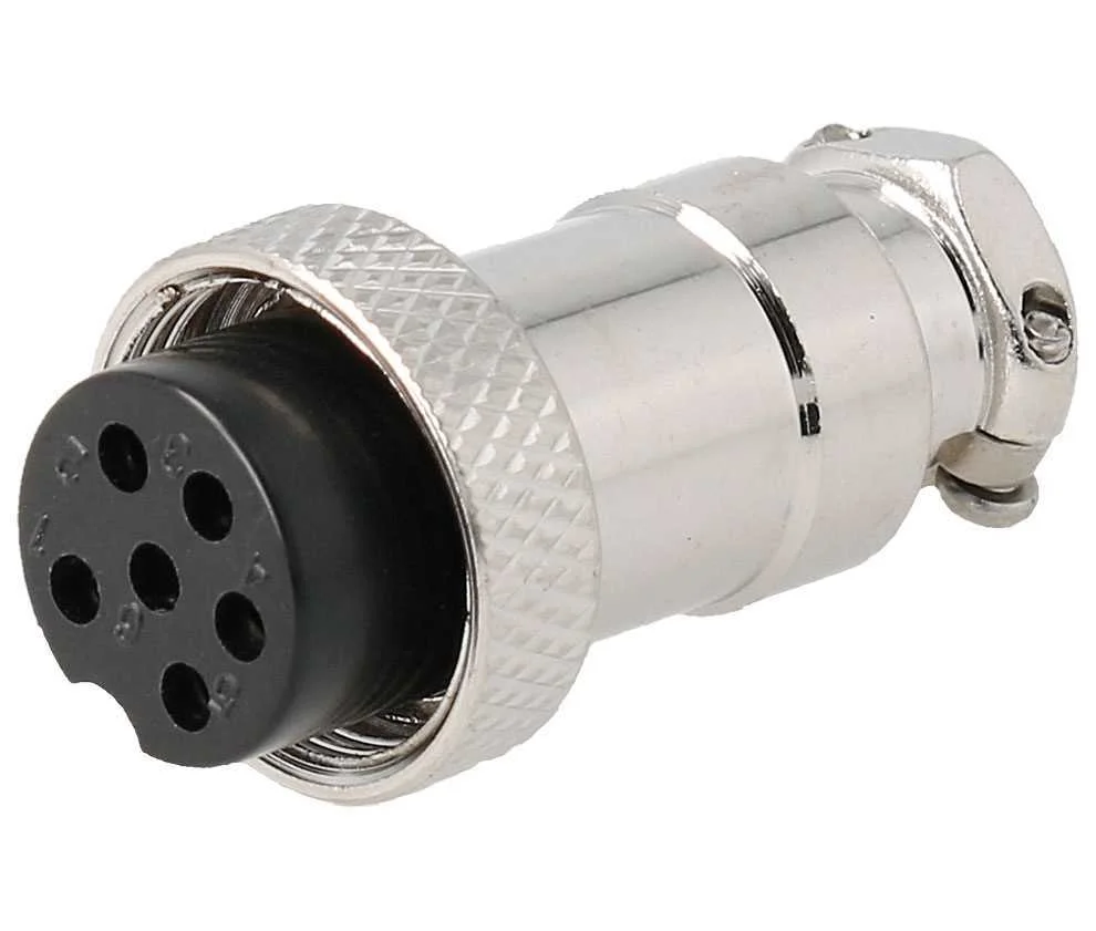 Conector De Microfone A&eacute;reo F&ecirc;mea De 6 Pinos