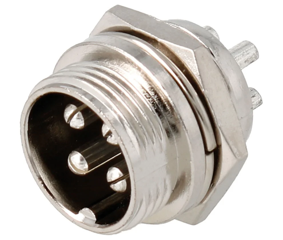 Conector Micr&oacute;fono Macho para Chasis 4 Pin